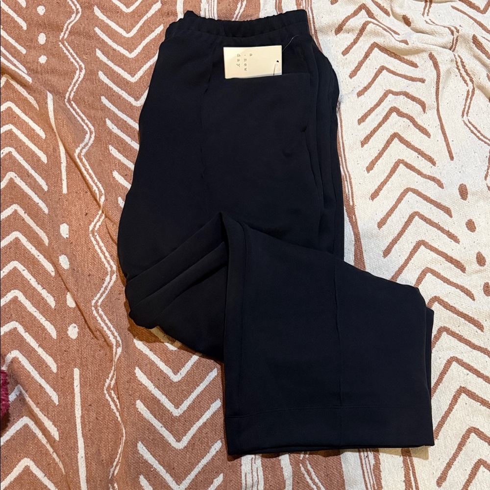 Womens Pleated High Rise Wide Leg Pants